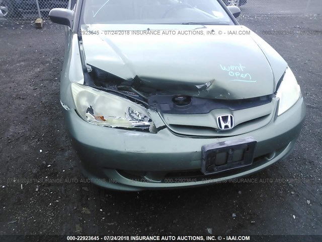 2HGES16384H553117 - 2004 HONDA CIVIC DX VP GREEN photo 6