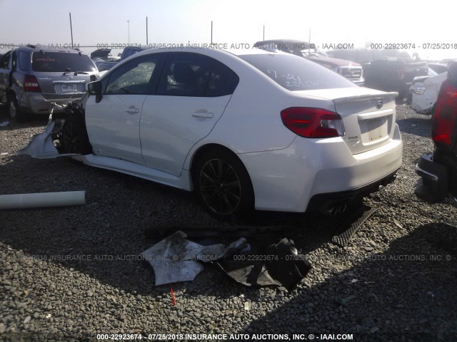 JF1VA1J69F9809423 - 2015 SUBARU WRX LIMITED WHITE photo 3