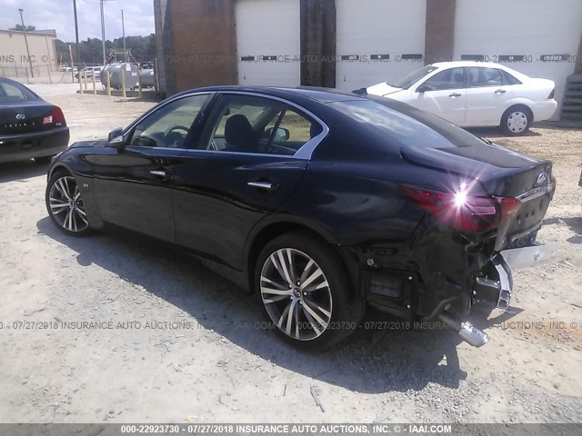 JN1EV7AP5JM361636 - 2018 INFINITI Q50 LUXE/SPORT BLACK photo 3