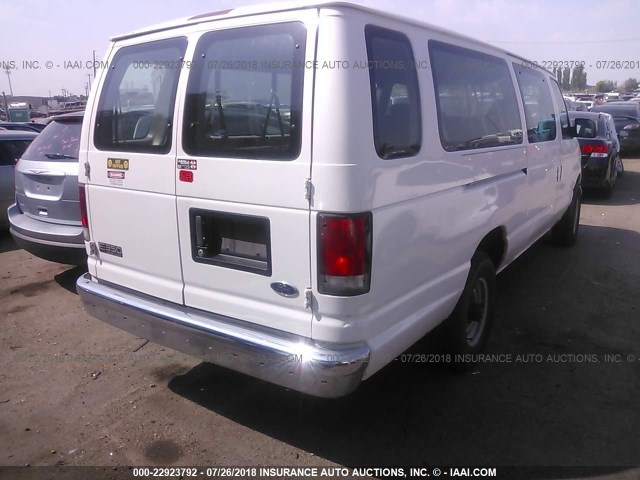 1FBSS31S0YHA98050 - 2000 FORD ECONOLINE E350 SUPER DUTY WAGON WHITE photo 4