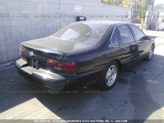1G1BL52P5TR108646 - 1996 CHEVROLET CAPRICE / IMPALA CLASSIC/SS BLACK photo 4