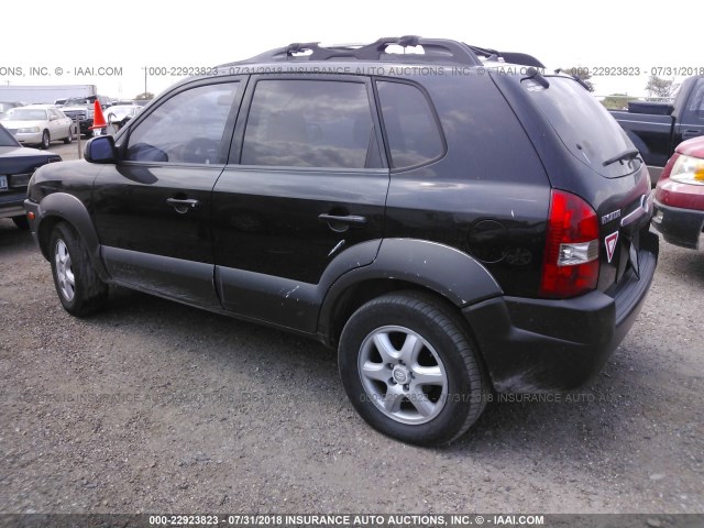 KM8JN12D05U160015 - 2005 HYUNDAI TUCSON GLS/LX BLACK photo 3