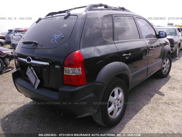 KM8JN12D05U160015 - 2005 HYUNDAI TUCSON GLS/LX BLACK photo 4