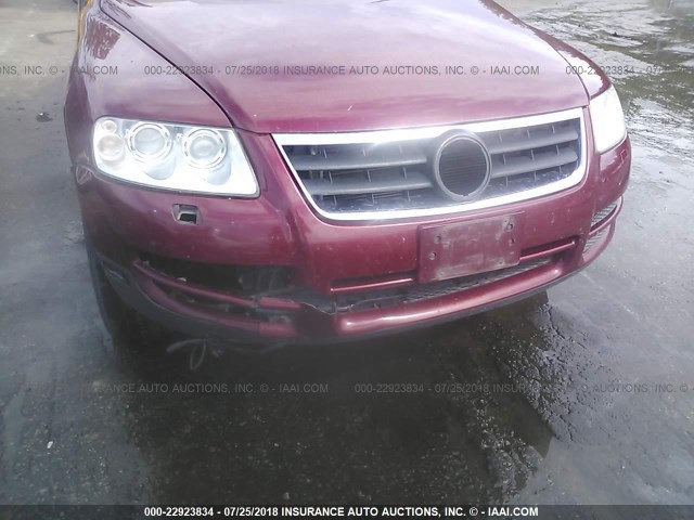 WVGZG77L65D071226 - 2005 VOLKSWAGEN TOUAREG 3.2 BURGUNDY photo 6