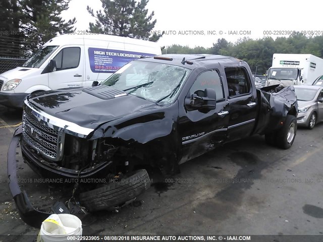 1GT426C80CF113254 - 2012 GMC SIERRA K3500 DENALI BLACK photo 2