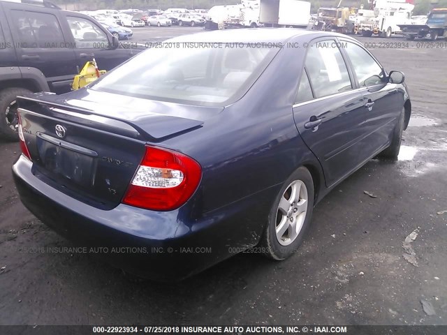 4T1BF32KX3U052249 - 2003 TOYOTA CAMRY LE/XLE/SE Mavi foto 4