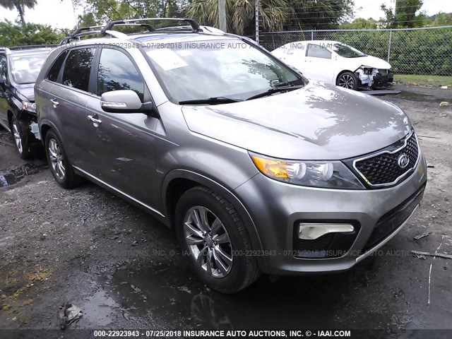 5XYKW4A29CG273211 - 2012 KIA SORENTO SX SILVER photo 1