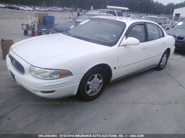 1G4HR54K21U133706 - 2001 BUICK LESABRE LIMITED WHITE photo 2