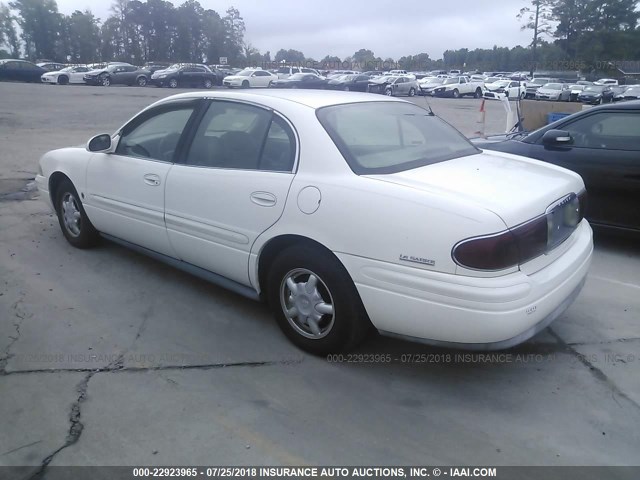 1G4HR54K21U133706 - 2001 BUICK LESABRE LIMITED WHITE photo 3