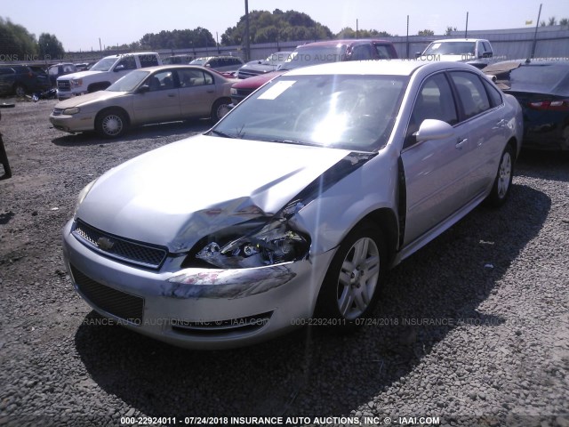 2G1WB5E38E1114837 - 2014 CHEVROLET IMPALA LIMITED LT SILVER photo 2