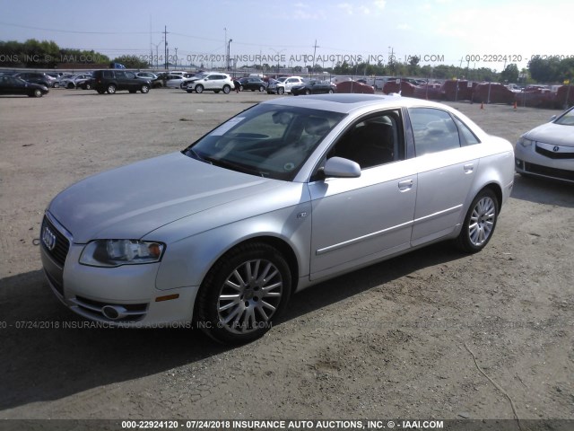 WAUDF78E56A221957 - 2006 AUDI A4 2.0T QUATTRO SILVER photo 2