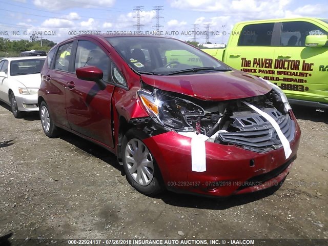 3N1CE2CP4FL438098 - 2015 NISSAN VERSA NOTE S/S PLUS/SV/SL/SR RED photo 1