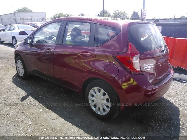 3N1CE2CP4FL438098 - 2015 NISSAN VERSA NOTE S/S PLUS/SV/SL/SR RED photo 3