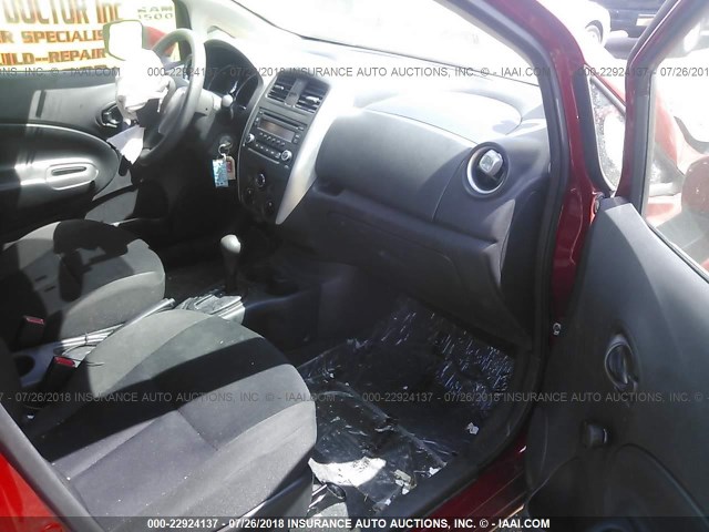 3N1CE2CP4FL438098 - 2015 NISSAN VERSA NOTE S/S PLUS/SV/SL/SR RED photo 5