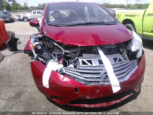 3N1CE2CP4FL438098 - 2015 NISSAN VERSA NOTE S/S PLUS/SV/SL/SR RED photo 6