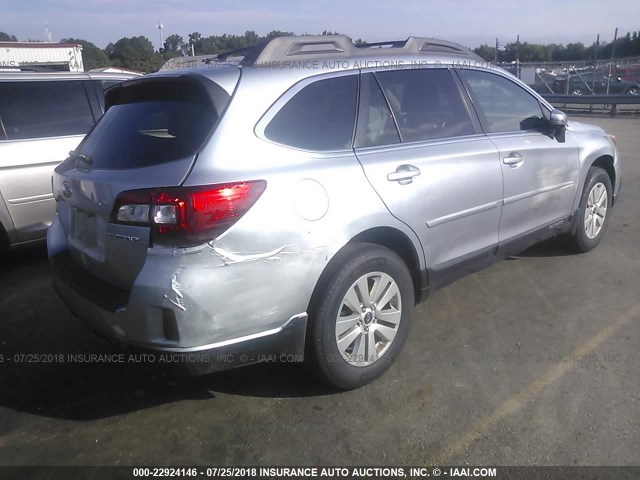 4S4BSBHC2F3322445 - 2015 SUBARU OUTBACK 2.5I PREMIUM Light Blue photo 4