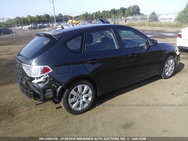 JF1GH61699G813148 - 2009 SUBARU IMPREZA 2.5I GRAY photo 4