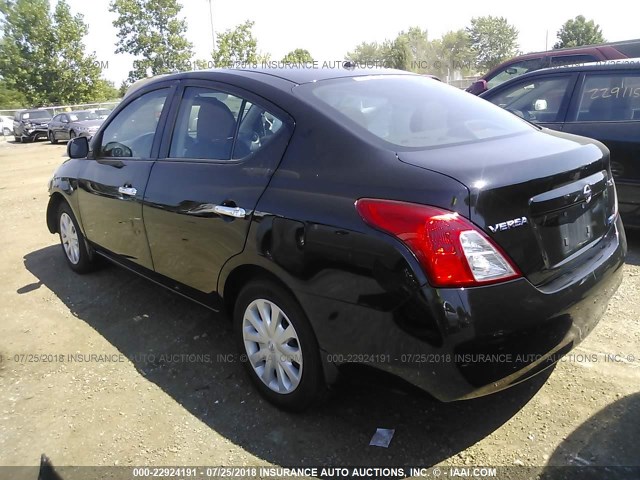 3N1CN7AP8CL860435 - 2012 NISSAN VERSA S/SV/SL BLACK photo 3