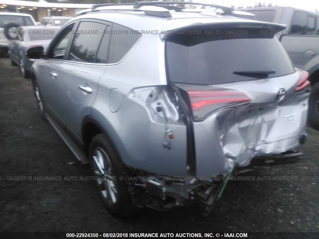 2T3DFREV5GW492281 - 2016 TOYOTA RAV4 LIMITED SILVER photo 3