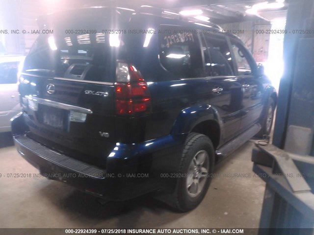 JTJBT20X580153880 - 2008 LEXUS GX 470 BLUE photo 4