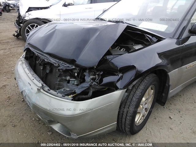 4S3BH686827648029 - 2002 SUBARU LEGACY OUTBACK LIMITED BLACK photo 6