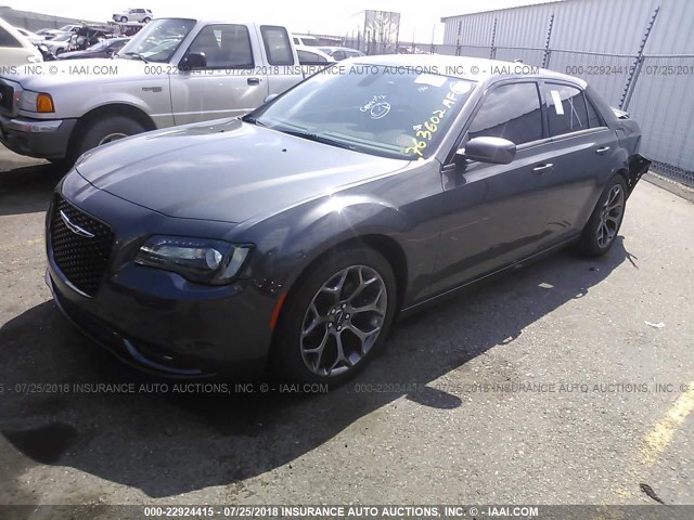 2C3CCABG9FH763602 - 2015 CHRYSLER 300 S GRAY photo 2