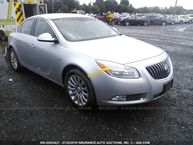 W04GR5ECXB1110405 - 2011 BUICK REGAL CXL SILVER photo 1