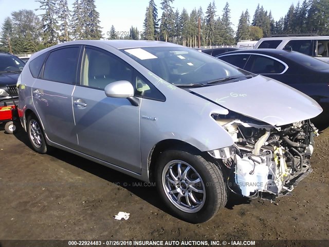 JTDZN3EU8D3205320 - 2013 TOYOTA PRIUS V SILVER photo 1