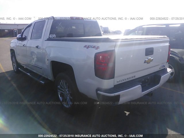 3GCUKTEC2FG130768 - 2015 CHEVROLET SILVERADO K1500 HIGH COUNTRY WHITE photo 3