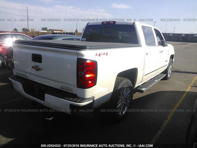 3GCUKTEC2FG130768 - 2015 CHEVROLET SILVERADO K1500 HIGH COUNTRY WHITE photo 4