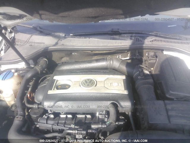 3VWRA7AJ5AM091640 - 2010 VOLKSWAGEN JETTA WOLFSBURG 白色 照片 9