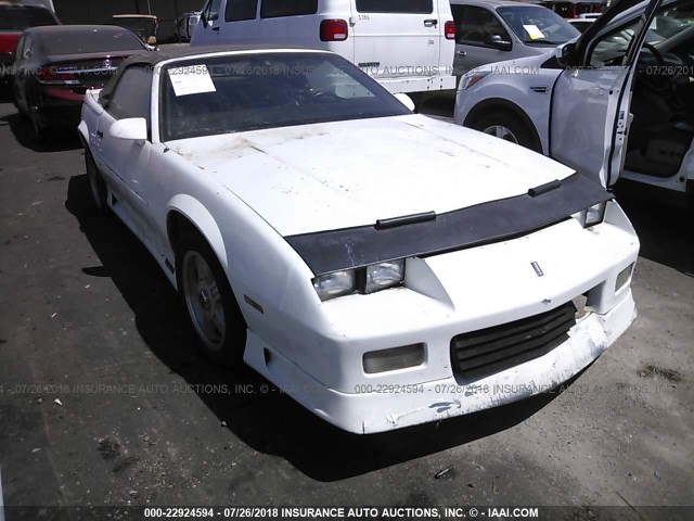 1G1FP33E1ML145625 - 1991 CHEVROLET CAMARO RS WHITE photo 1