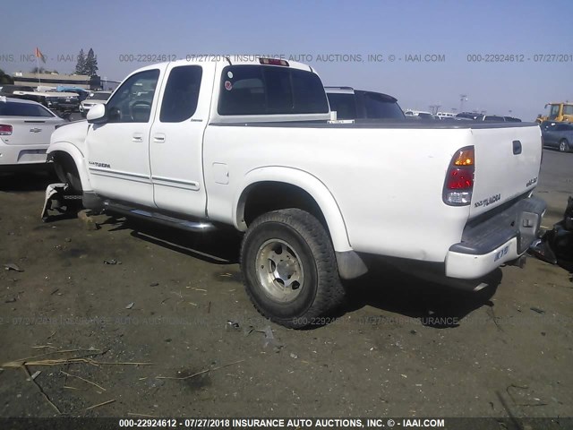 5TBBT48163S434325 - 2003 TOYOTA TUNDRA ACCESS CAB LIMITED WHITE photo 3