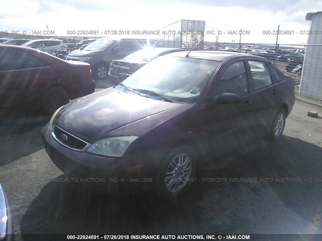 1FAFP34N67W254614 - 2007 FORD FOCUS ZX4/S/SE/SES RED photo 2