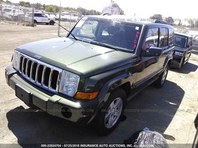 1J8HG48K57C598390 - 2007 JEEP COMMANDER GREEN photo 2