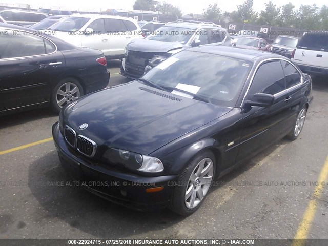 WBABN33452PG56215 - 2002 BMW 325 CI BLACK photo 2