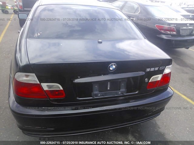 WBABN33452PG56215 - 2002 BMW 325 CI BLACK photo 6