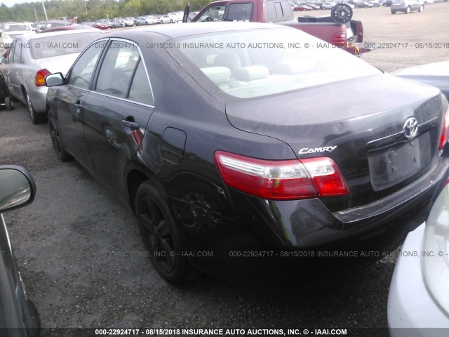 4T4BE46K58R047752 - 2008 TOYOTA CAMRY CE/LE/XLE/SE BLACK photo 3