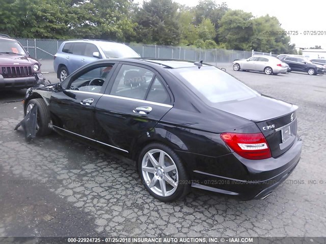 WDDGF5HB0CR200429 - 2012 MERCEDES-BENZ C 350 BLACK photo 3