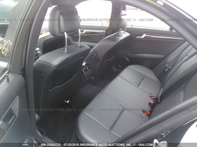 WDDGF5HB0CR200429 - 2012 MERCEDES-BENZ C 350 BLACK photo 8