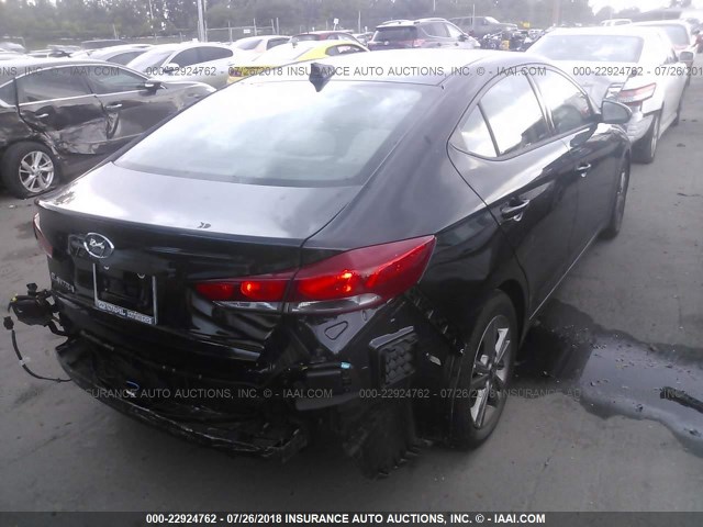 5NPD84LF6JH215324 - 2018 HYUNDAI ELANTRA SEL/VALUE/LIMITED BLACK photo 4