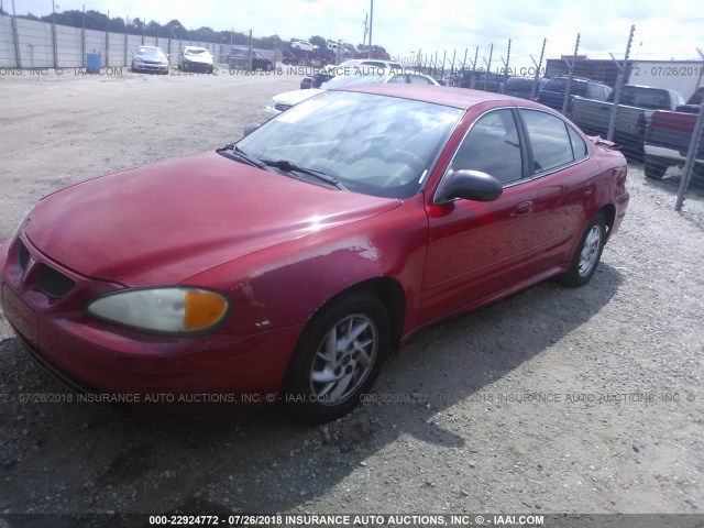 1G2NF52E84C199219 - 2004 PONTIAC GRAND AM SE1 RED photo 2