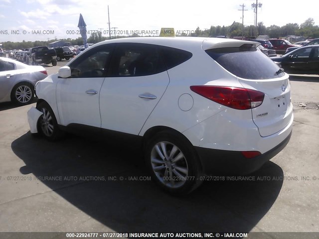 KM8JU3AC0CU360669 - 2012 HYUNDAI TUCSON GLS/LIMITED თეთრი ფოტო 3