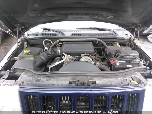 1J8HG48N16C145019 - 2006 JEEP COMMANDER BLUE photo 10