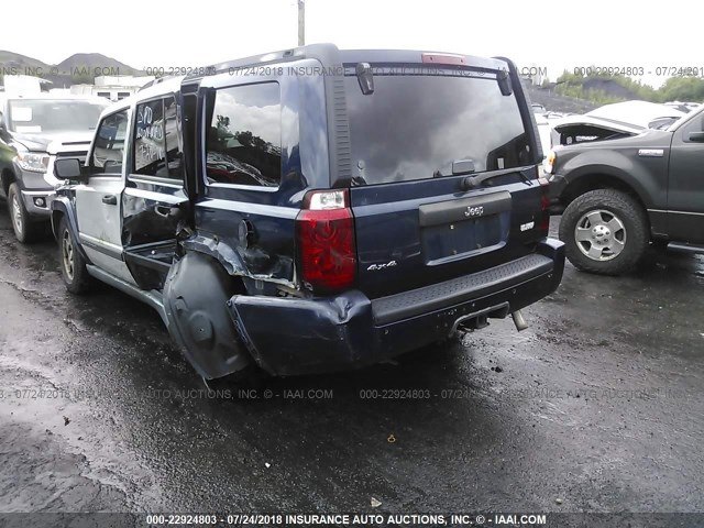 1J8HG48N16C145019 - 2006 JEEP COMMANDER BLUE photo 3