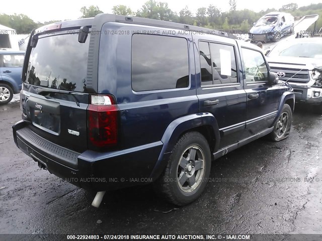 1J8HG48N16C145019 - 2006 JEEP COMMANDER BLUE photo 4
