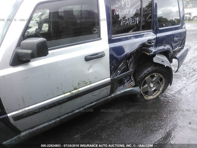 1J8HG48N16C145019 - 2006 JEEP COMMANDER BLUE photo 6