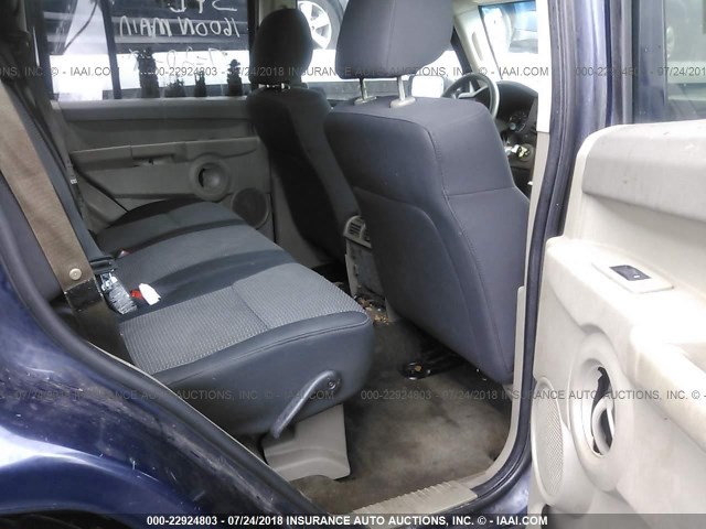 1J8HG48N16C145019 - 2006 JEEP COMMANDER BLUE photo 8