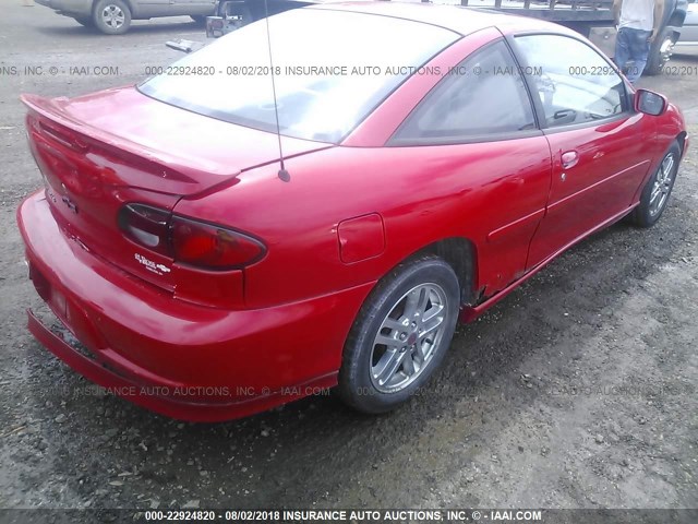 1G1JH12F627324769 - 2002 CHEVROLET CAVALIER LS SPORT RED photo 4