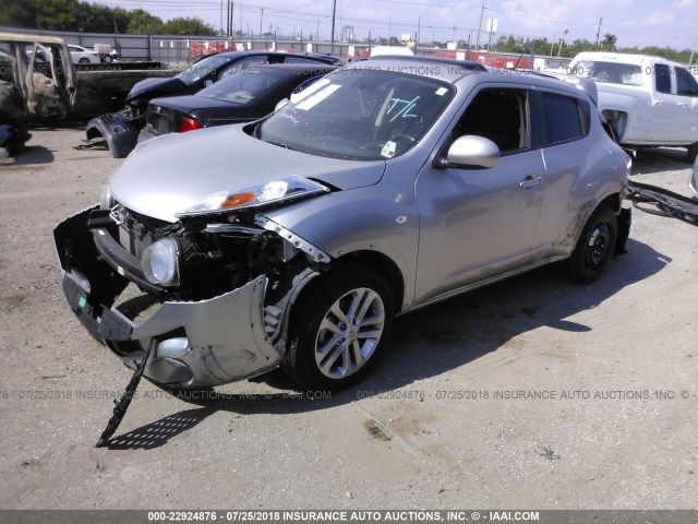 JN8AF5MR9CT103451 - 2012 NISSAN JUKE S/SV/SL SILVER photo 2